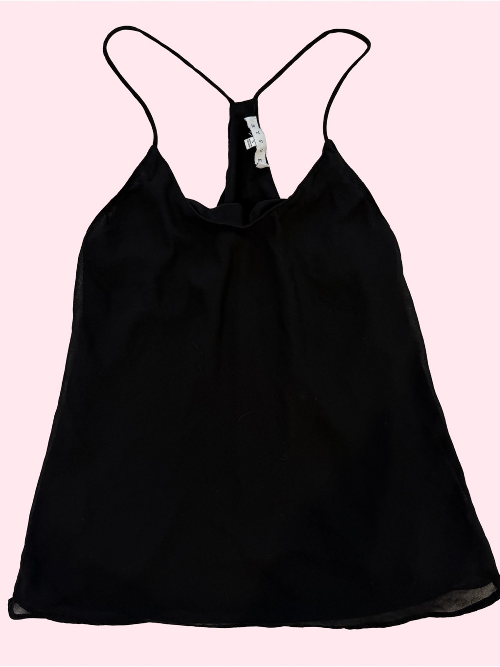 HYFVE Black Spaghetti Strap Racerback Cami